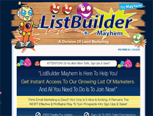 Tablet Screenshot of listbuildermayhem.com